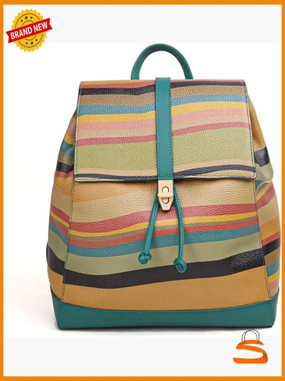 Genuine Leather Fashion Backpack for Women - Casual Designer Daypack with